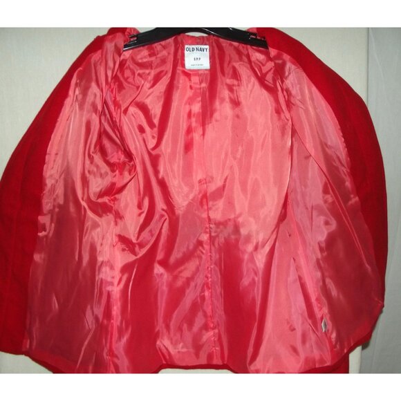 Old Navy Peacoat Womens Size Small Radiant Red Toggle Hooded Pockets - Picture 11 of 14